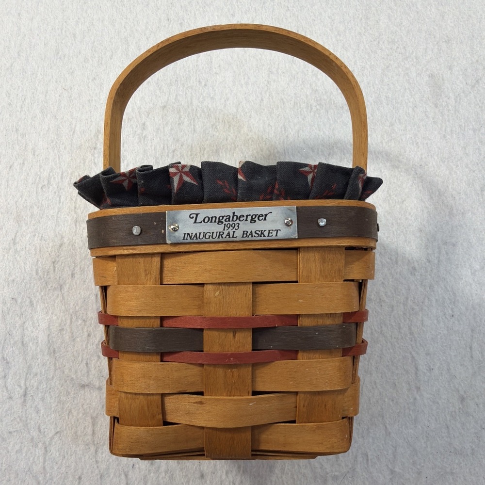 Longaberger 1993 Inaugural Basket with Liner and Protector
